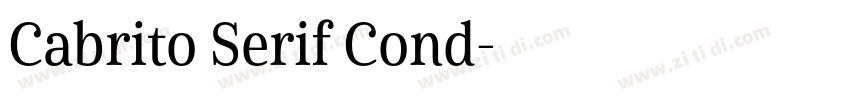 Cabrito Serif Cond字体转换